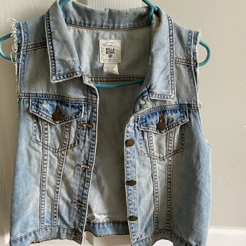 Billabong blue jean vest- size s/m